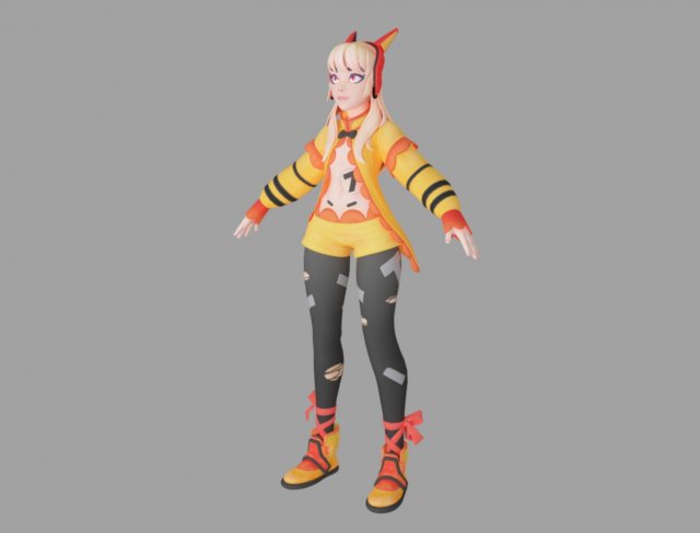 Candy girl 3D-Modell .c4d .max .obj .3ds .fbx .stl .blend 