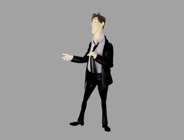 Cartoon stylised character 3D 模型 .c4d .max .obj .3ds .fbx .stl .blend 