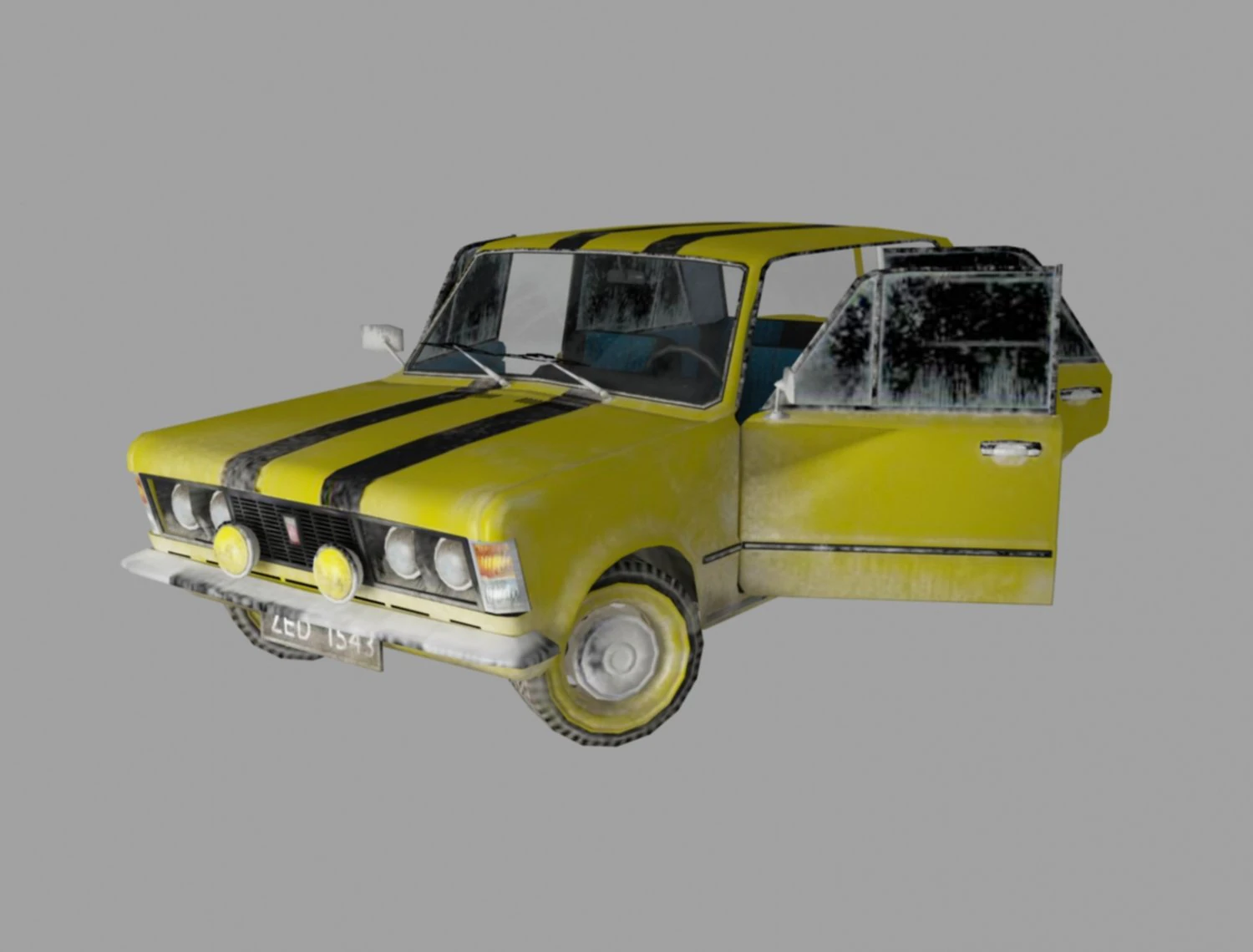 Fiat125p 3D Model .c4d .max .obj .3ds .fbx .stl .blend 