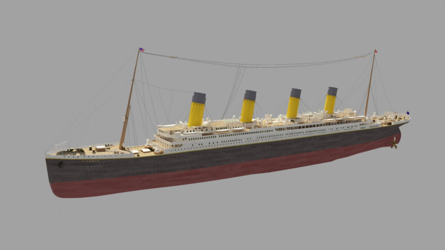 Titanic old ship 3D Model .c4d .max .obj .3ds .fbx .stl .blend 