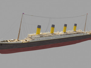 Titanic old ship 3D Model