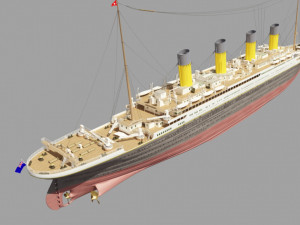 Titanic old ship 3Dモデル