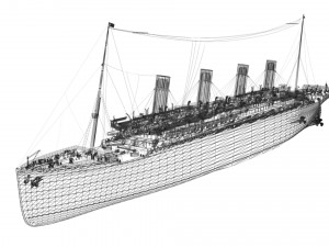 Titanic old ship 3Dモデル