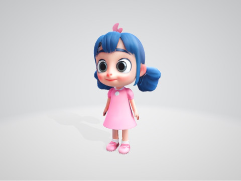 Cartoon Girl 3D 模型