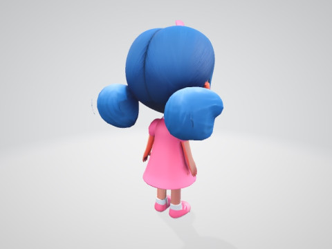 Cartoon Girl 3D 模型
