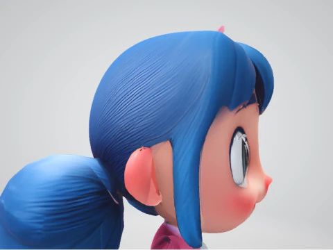 Cartoon Girl 3D Model