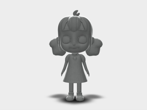 Cartoon Girl 3D 模型