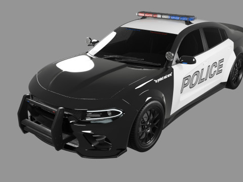 Dodge Charger Police Car 3D-Modell