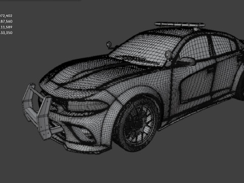 Dodge Charger Police Car 3D मॉडल