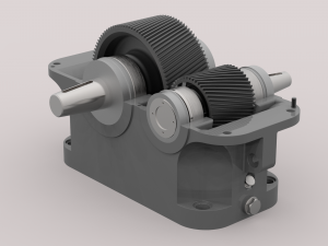 custom parallel-shaft gear 1cu-100 3D 모델