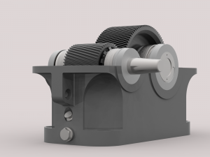 custom parallel-shaft gear 1cu-100 3D Модель