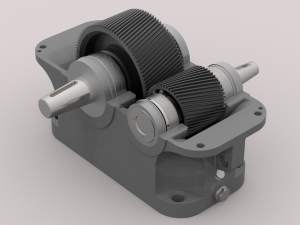 custom parallel-shaft gear 1cu-100 3D Модель