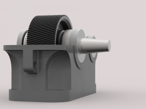custom parallel-shaft gear 1cu-100 3D Модель