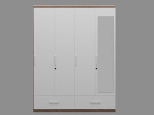 wardrobe 4 doors 3D Model