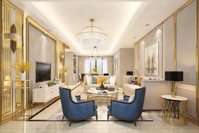 living room 3D Model .c4d .max .obj .3ds .fbx .stl .blend 