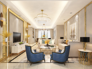 living room 3D-Modell