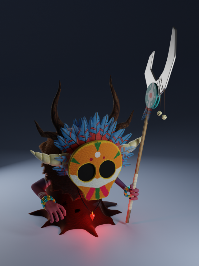 shaman 3D Modell .c4d .max .obj .3ds .fbx .stl .blend 