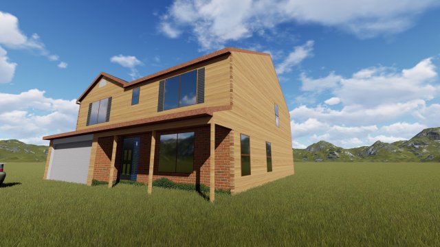 cottage Model 3D .c4d .max .obj .3ds .fbx .stl .blend 