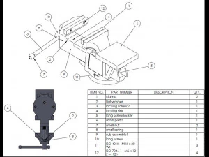 벤치 바이스 3D 모델