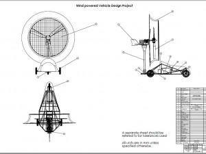 wind powered vehicle voiture olienne 3D-Modell