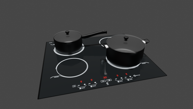 cooktop Modelo 3D .c4d .max .obj .3ds .fbx .stl .blend 