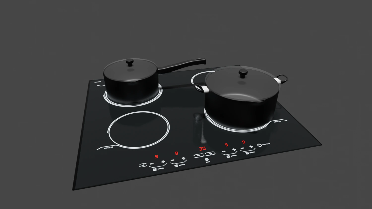 cooktop 3D Model .c4d .max .obj .3ds .fbx .stl .blend 