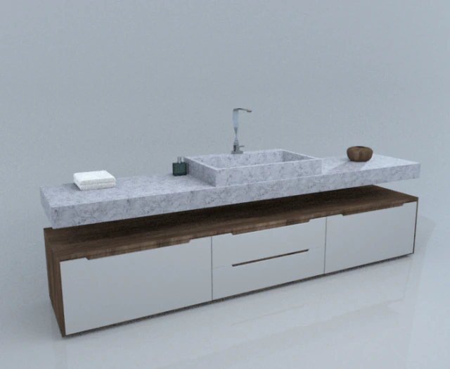 Sink 3D Model .c4d .max .obj .3ds .fbx .stl .blend 