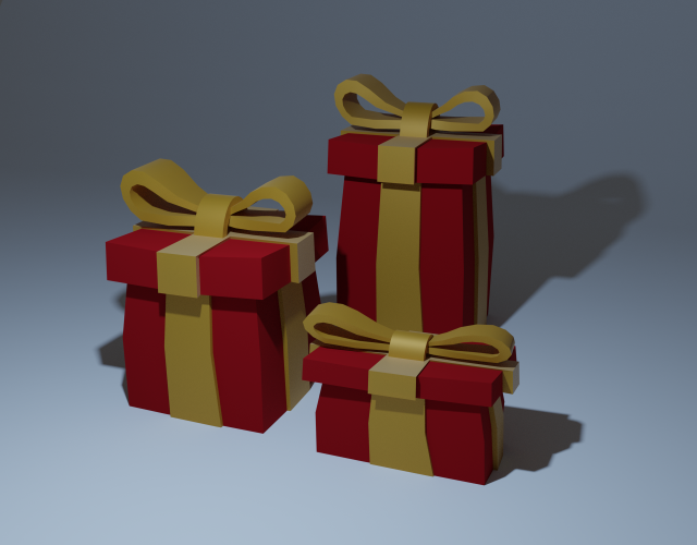 stylized present low poly for games 3D Model .c4d .max .obj .3ds .fbx .stl .blend 