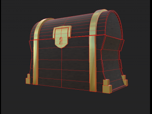 rpg chest low poly for games 3D 모델