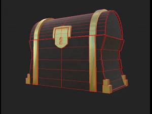 rpg chest low poly for games 3D Model