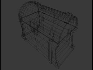 rpg chest low poly for games 3D 모델