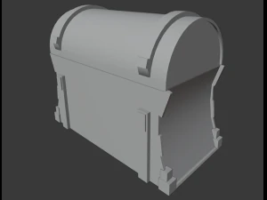 rpg chest low poly for games 3D Model