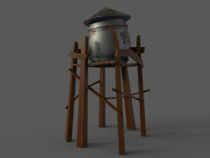 stylized water tank 3D Model