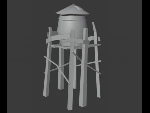 stylized water tank 3D Model