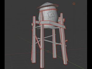 stylized water tank 3D Model