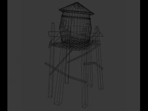 stylized water tank 3D Model