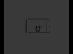 lowpoly stylized army crate 3D Model