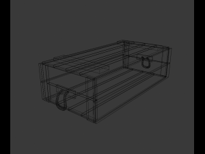 lowpoly stylized army crate 3D Model