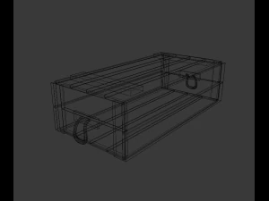 lowpoly stylized army crate 3D Model