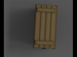 lowpoly stylized army crate 3D Model
