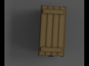 lowpoly stylized army crate 3D Model