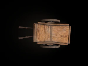 wooden medieval cart 3D Model