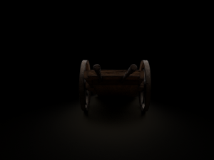 wooden medieval cart 3D Model
