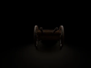 wooden medieval cart 3D Model