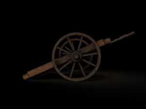 wooden medieval cart 3D Model