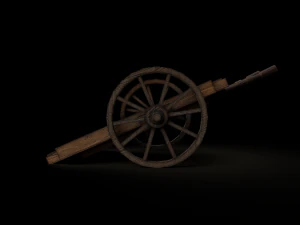 wooden medieval cart 3D Model
