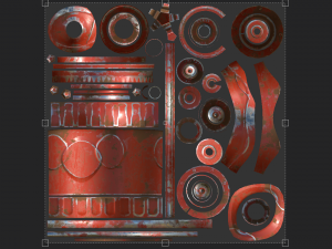 fire water hydrant red green yellow blue Modèle 3D