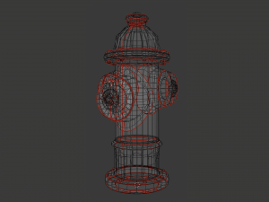 fire water hydrant red green yellow blue Modèle 3D