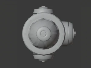 fire water hydrant red green yellow blue 3D Model