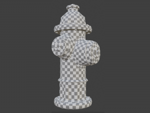 fire water hydrant red green yellow blue Modèle 3D